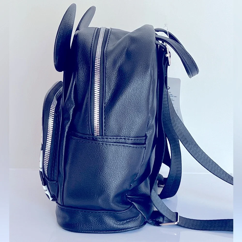 Adorable Black and White Mickey Mouse Backpack with Iconic Ears.  New with Tags.